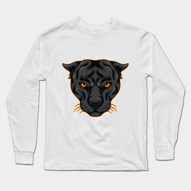 Black Panther Long Sleeve T-Shirt by JagatKreasi